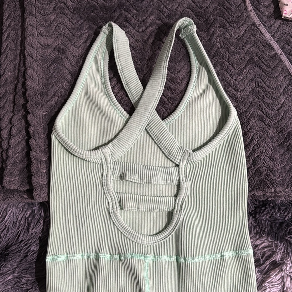 NWOT Free People FP Movement Free Throw Onesie Jumpsuit S Small Green - Picture 3 of 8